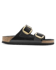BIRKENSTOCK ARIZONA BIG BUCKLE IN PELLE NATURALE E VERNICE