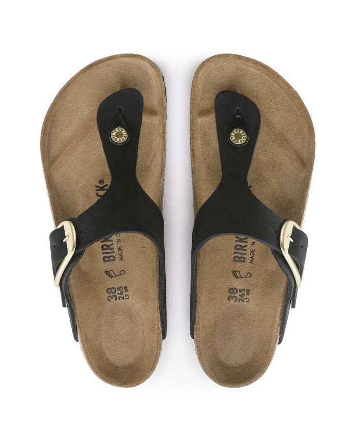BIRKENSTOCK GIZEH  BIG BUCKLE IN PELLE NUBUCK
