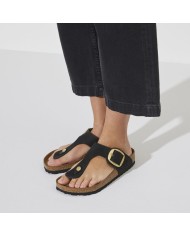 BIRKENSTOCK GIZEH  BIG BUCKLE IN PELLE NUBUCK