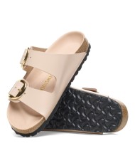 BIRKENSTOCK ARIZONA BIG BUCKLE IN PELLE NATURALE E VERNICE