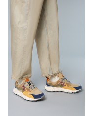 FLOWER MOUNTAIN YAMANO 3 MAN SNEAKERS IN SUEDE E TESSUTO TECNICO