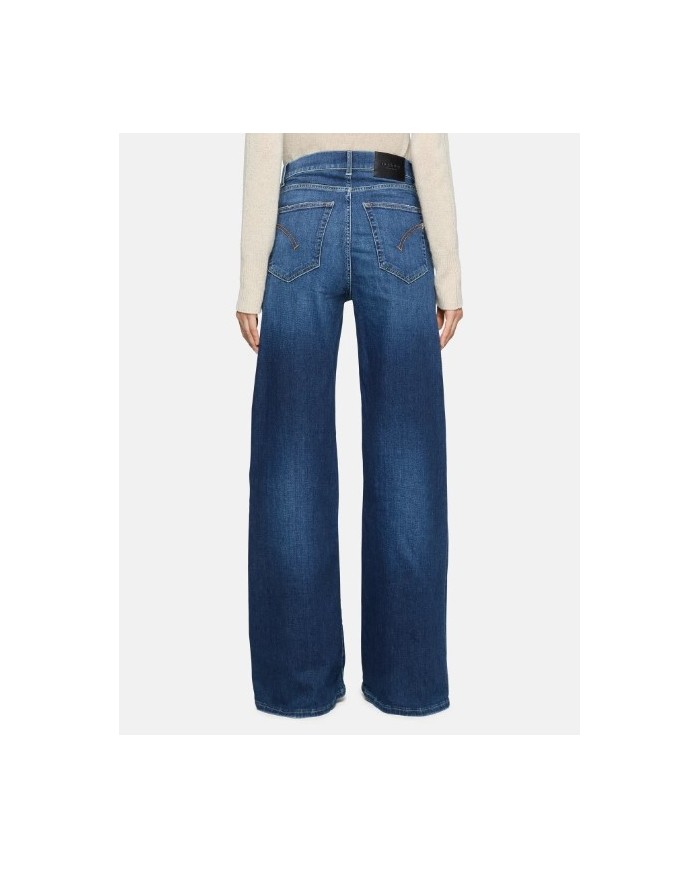 DONDUP JEANS AMBER WIDE LEG IN DENIM STRETCH