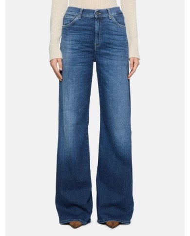 DONDUP JEANS AMBER WIDE LEG IN DENIM STRETCH