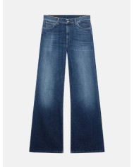 DONDUP JEANS AMBER WIDE LEG IN DENIM STRETCH