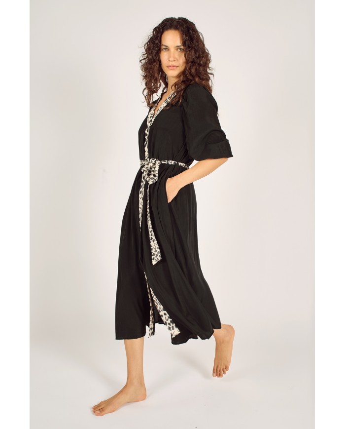 TRAFFIC PEOPLE KIMONO GRACE NERO