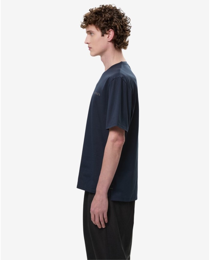 PREMIATA T-SHIRT CON SPACCHI LATERALI E DETTAGLI A CONTRASTO