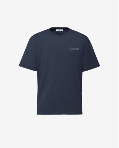 PREMIATA T-SHIRT CON SPACCHI LATERALI E DETTAGLI A CONTRASTO