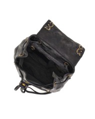 CAMPOMAGGI ZAINO IN PELLE NERA CON BORCHIE CASSIOPEA
