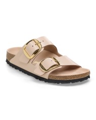 BIRKENSTOCK ARIZONA BIG BUCKLE IN PELLE NATURALE E VERNICE