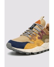 FLOWER MOUNTAIN YAMANO 3 MAN SNEAKERS IN SUEDE E TESSUTO TECNICO