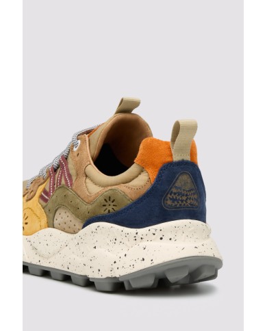 FLOWER MOUNTAIN YAMANO 3 MAN SNEAKERS IN SUEDE E TESSUTO TECNICO