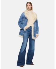 DONDUP JEANS AMBER WIDE LEG IN DENIM STRETCH