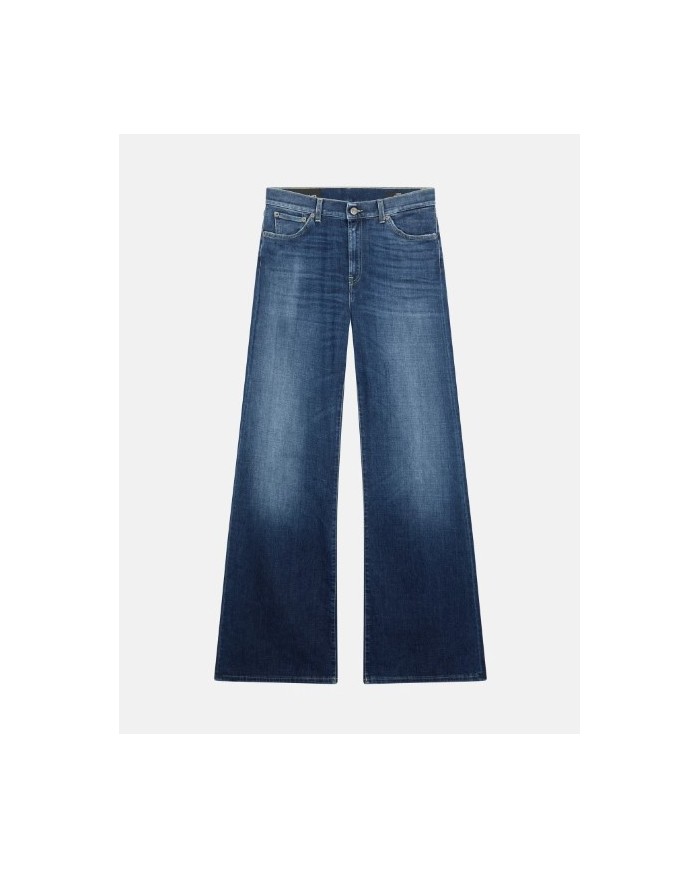 DONDUP JEANS AMBER WIDE LEG IN DENIM STRETCH