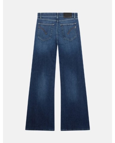 DONDUP JEANS AMBER WIDE LEG IN DENIM STRETCH