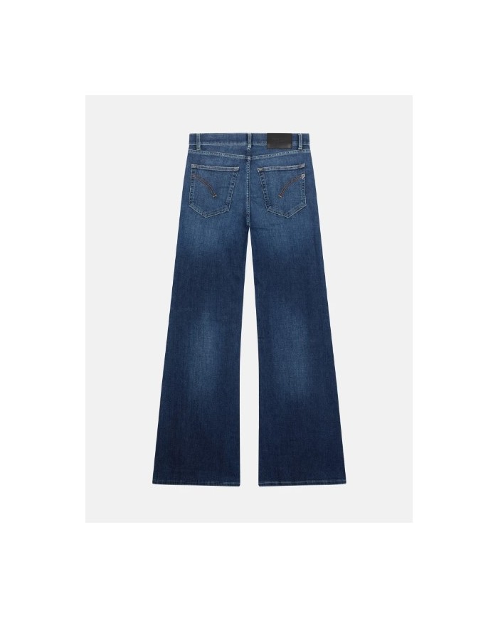 DONDUP JEANS AMBER WIDE LEG IN DENIM STRETCH