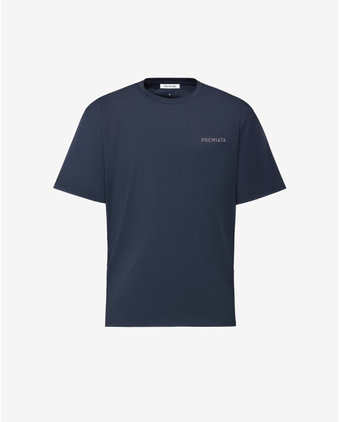 PREMIATA T-SHIRT CON SPACCHI LATERALI E DETTAGLI A CONTRASTO