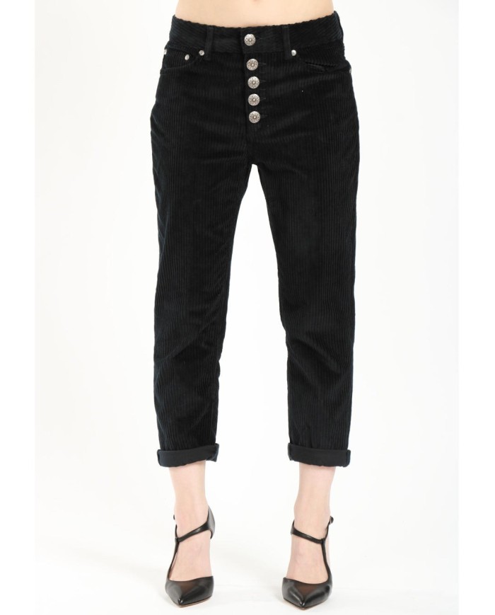 DONDUP PANTALONI KOONS IN VELLUTO