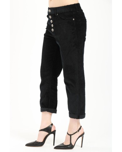 DONDUP PANTALONI KOONS IN VELLUTO