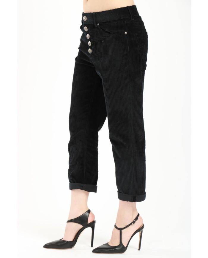 DONDUP PANTALONI KOONS IN VELLUTO