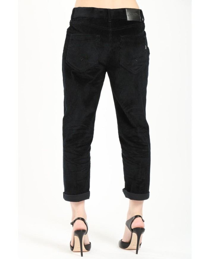 DONDUP PANTALONI KOONS IN VELLUTO