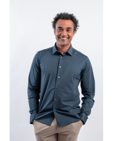 RRD CAMICIA OXFORD SLIM JACQUARD OPEN