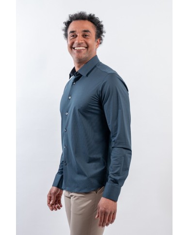 RRD CAMICIA OXFORD SLIM JACQUARD OPEN