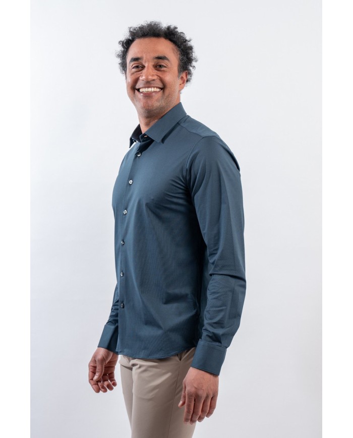 RRD CAMICIA OXFORD SLIM JACQUARD OPEN