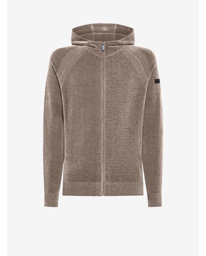 RRD MAGLIA CON CAPPUCCIO HOOD ZIP KINT VELVET