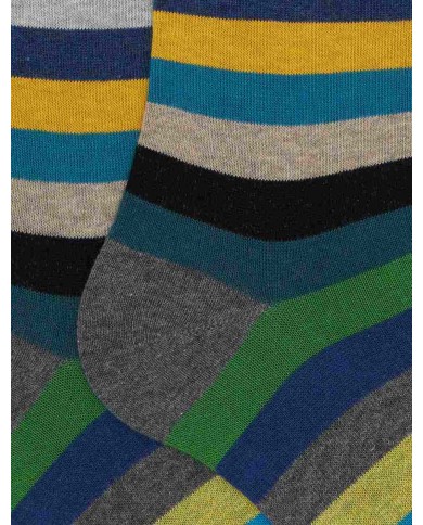 GALLO CALZINI LUNGHI IN COTONE A RIGHE UNIFORMI