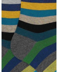 GALLO CALZINI LUNGHI IN COTONE A RIGHE UNIFORMI