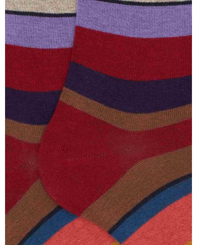 GALLO CALZE LUNGHE IN COTONE CON RIGHE MULTICOLOR