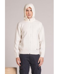 IMPURE QUINN HOODIE ZIP IN MIXED VISCOSE