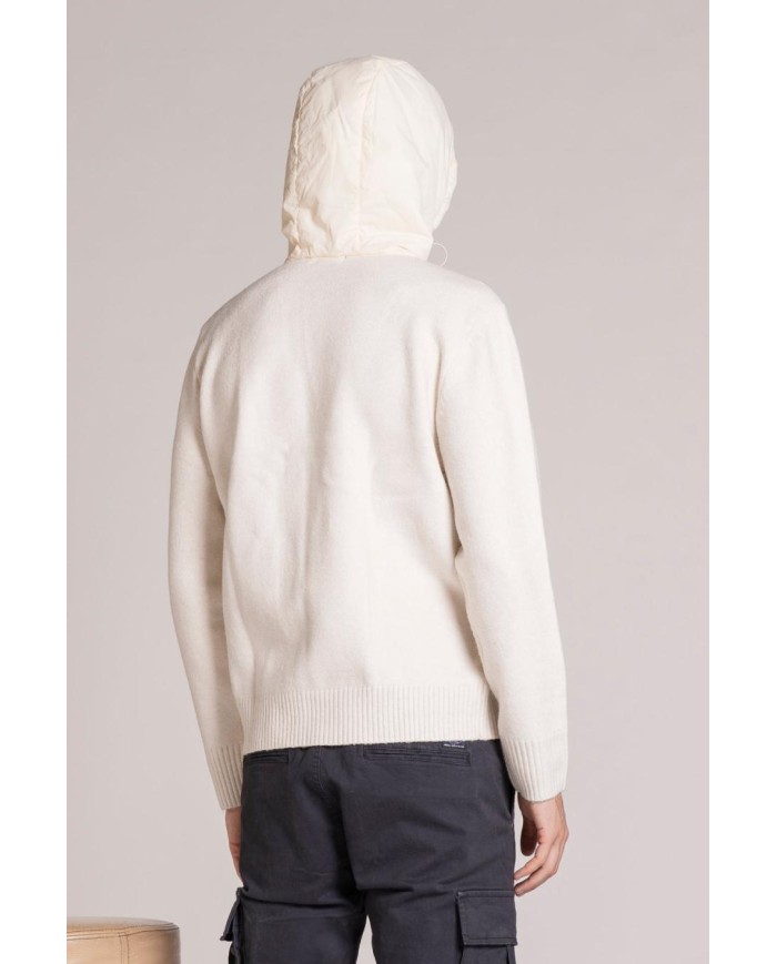 IMPURE QUINN HOODIE ZIP IN MIXED VISCOSE