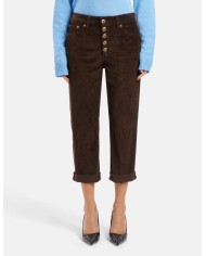 DONDUP PANTALONE KOONS LOOSE IN VELLUTO A COSTE