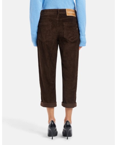 DONDUP PANTALONE KOONS LOOSE IN VELLUTO A COSTE