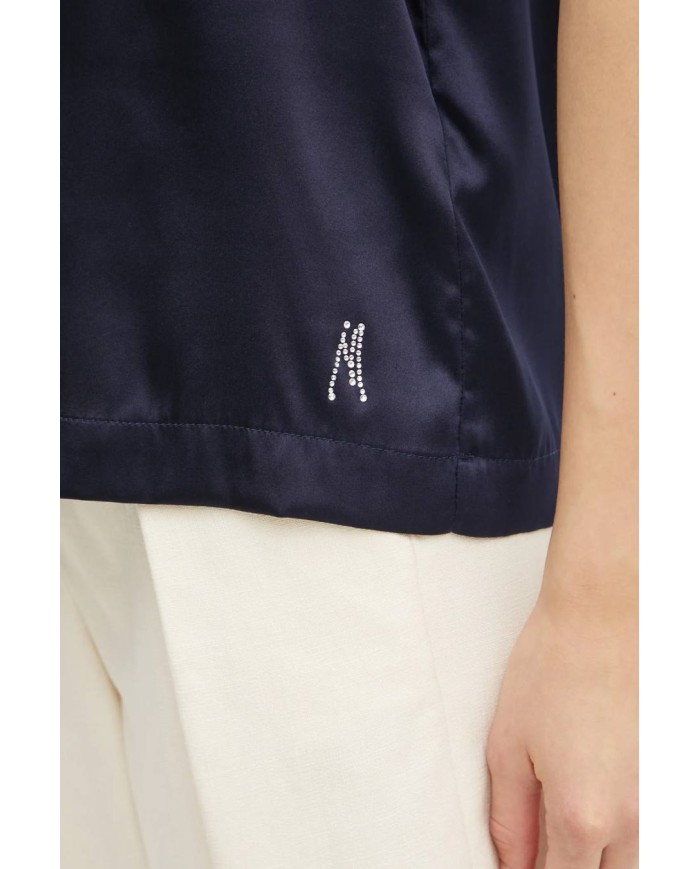 MARCIANO GUESS TOP IN MISTO SETA