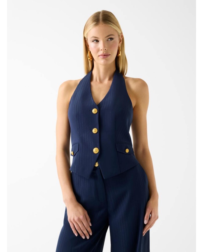 MARCIANO GUESS GILET A RIGHE GESSATE