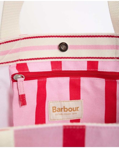 BARBOUR BORSA TOTE EMILY CON MOTIVO A RIGHE