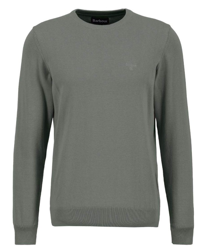 BARBOUR MAGLIONE GIROCOLLO IN COTONE PIMA