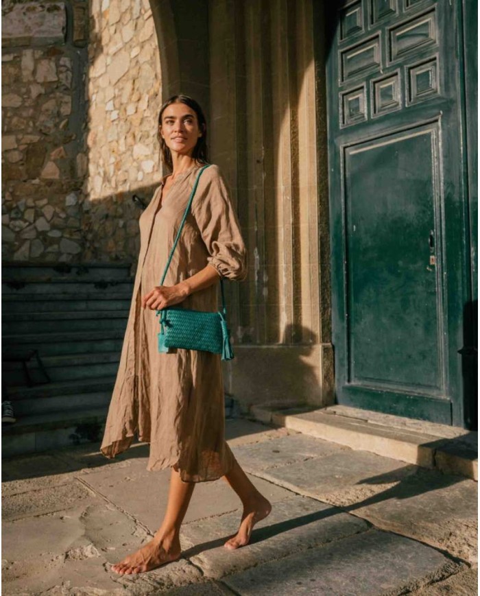 BIBA BORSA IN PELLE A CROCE PERKINS