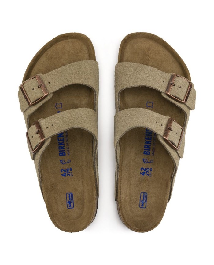 BIRKENSTOCK SANDALI DONNA ARIZONA PLANTARE MORBIDO IN PELLE SCAMOSCIATA