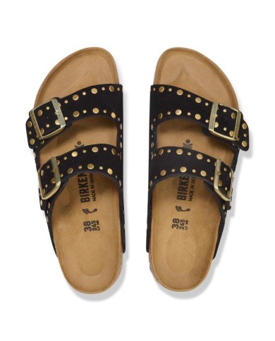 BIRKENSTOCK SANDALI DONNA ARIZONA RIVET IN PELLE SCAMOSCIATA