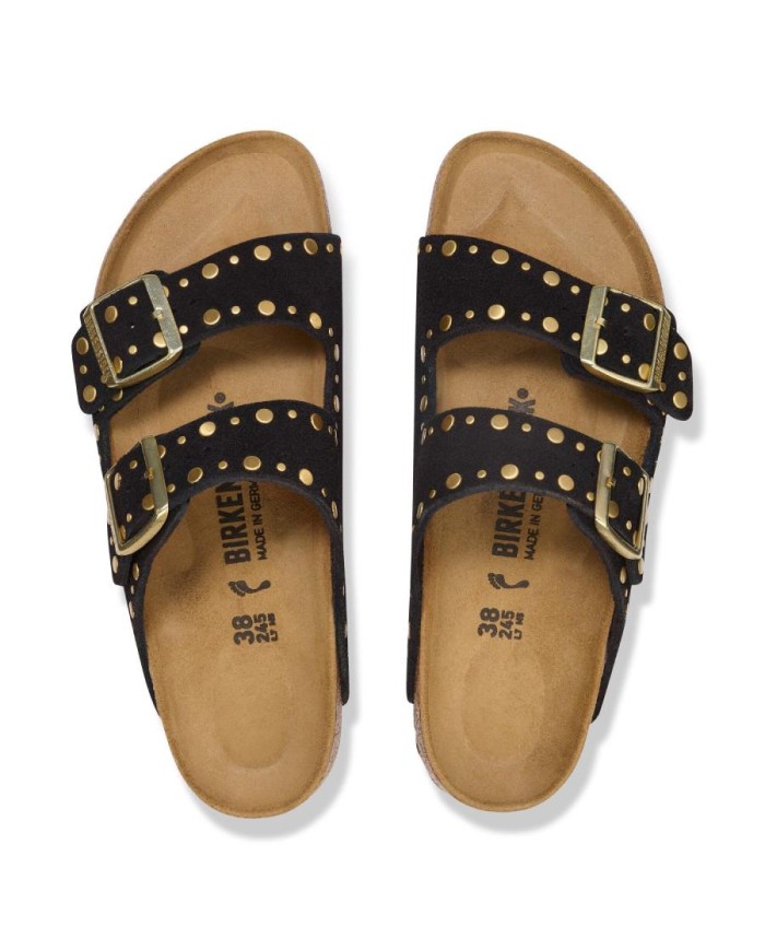 BIRKENSTOCK SANDALI DONNA ARIZONA RIVET IN PELLE SCAMOSCIATA