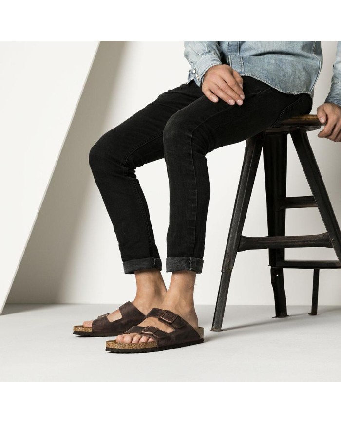 BIRKENSTOCK SANDALI UOMO ARIZONA IN PELLE OLIATA
