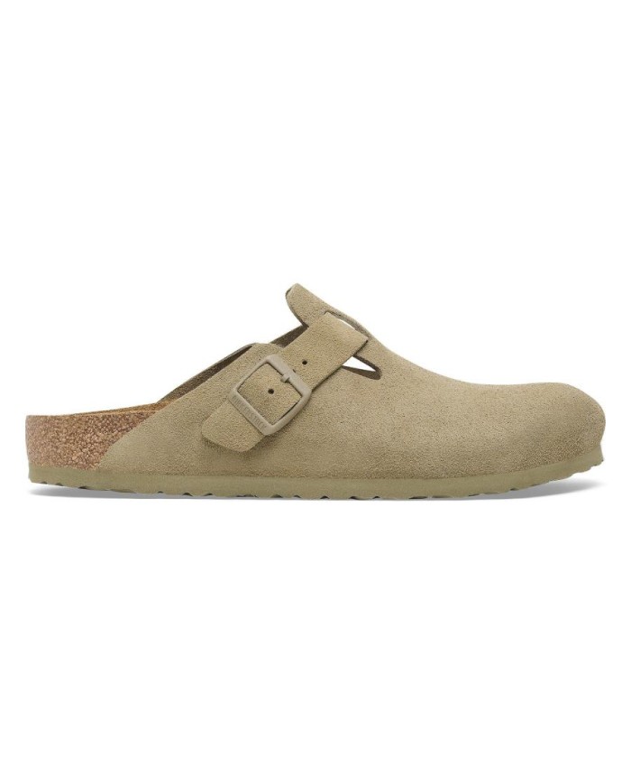 BIRKENSTOCK SANDALI UOMO BOSTON IN PELLE SCAMOSCIATA<BR/>