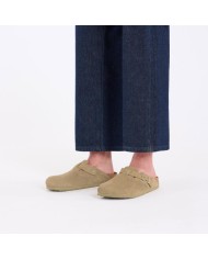 BIRKENSTOCK SANDALI UOMO BOSTON IN PELLE SCAMOSCIATA<BR/>