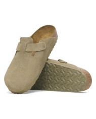 BIRKENSTOCK SANDALI UOMO BOSTON IN PELLE SCAMOSCIATA<BR/>
