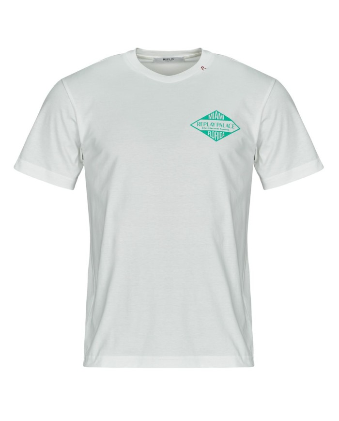 REPLAY MAGLIETTA IN JERSEY CON STAMPA MIAMI