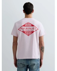 REPLAY MAGLIETTA IN JERSEY CON STAMPA MIAMI