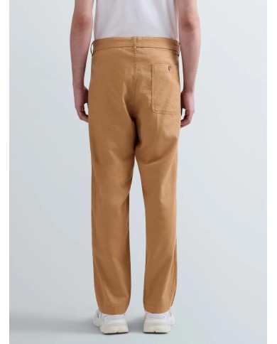 REPLAY PANTALONI REGULAR FIT IN LINO E COTONE